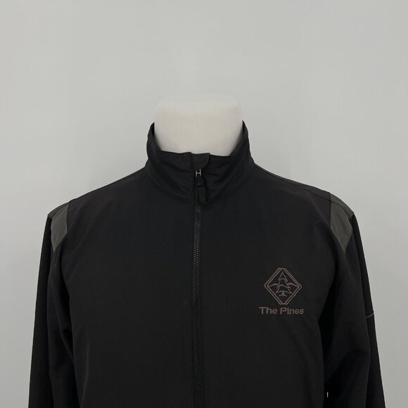 Nike Golf Men's Windbreaker Jacket M Medium Lightweight Zip Up Black Gray - Picture 1 of 7